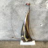 Signed Brass Sailboat Sculpture