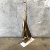 Signed Brass Sailboat Sculpture