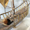 Signed Brass Sailboat Sculpture