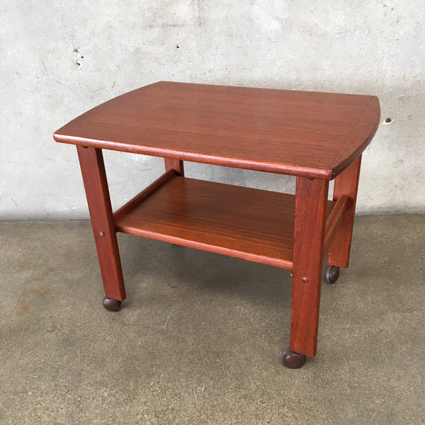 Mid Century Danish Modern Teak Trolley Bar Cart by BRDR Furbo