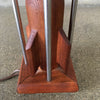 Mid Century Teak Table Lamp Rocket Shape