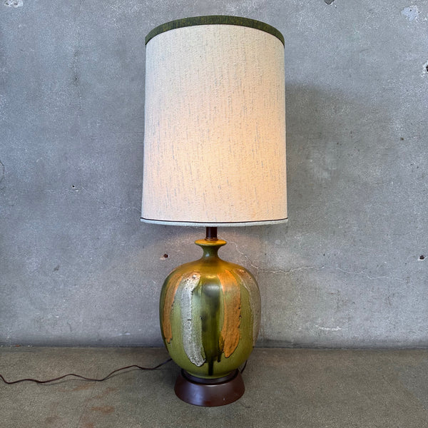 1960's Vintage Drip Studio Ceramic Lamp