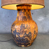 60's Vintage Lamp with Rattan Shade