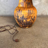 60's Vintage Lamp with Rattan Shade