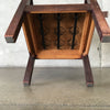 Vintage Gothic Wood & Leather Deacon Chair