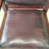 Vintage Gothic Wood & Leather Deacon Chair