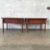 Pair 1960's Walnut Mid Century Walnut Side Tables