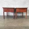 Pair 1960's Walnut Mid Century Walnut Side Tables