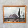 Vintage South Western Plein Air Cactus Desert Landscape Art