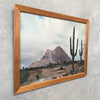 Vintage South Western Plein Air Cactus Desert Landscape Art