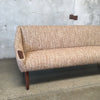 Vintage 1960s Mid Century Modern Tan Tweed Danish Sofa