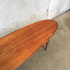 Vintage Walnut Surfboard Coffee Table By Henredon "Heritage"