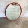 Vintage Wood Oval Mirror