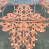 Vintage Cast Aluminum Glass top Table w/8 Chairs