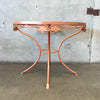 Vintage Glass Top Patio Table