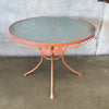 Vintage Glass Top Patio Table