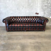 Leather Two Tone Colored Chesterfield Sofa