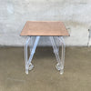 Mid Century Modern "Rare" Thrush Mfg. Co. Acrylic w/Pink Mirrored Top Table