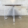 Mid Century Modern "Rare" Thrush Mfg. Co. Acrylic w/Pink Mirrored Top Table