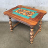 Vintage 1930s California Two Pattern Tile Top Table