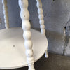 Shabby White Round Accent Table