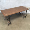 Monterey Furniture Early Copper Top - Wrought Iron Base Table