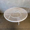 Vintage White Wrought Iron Patio Table