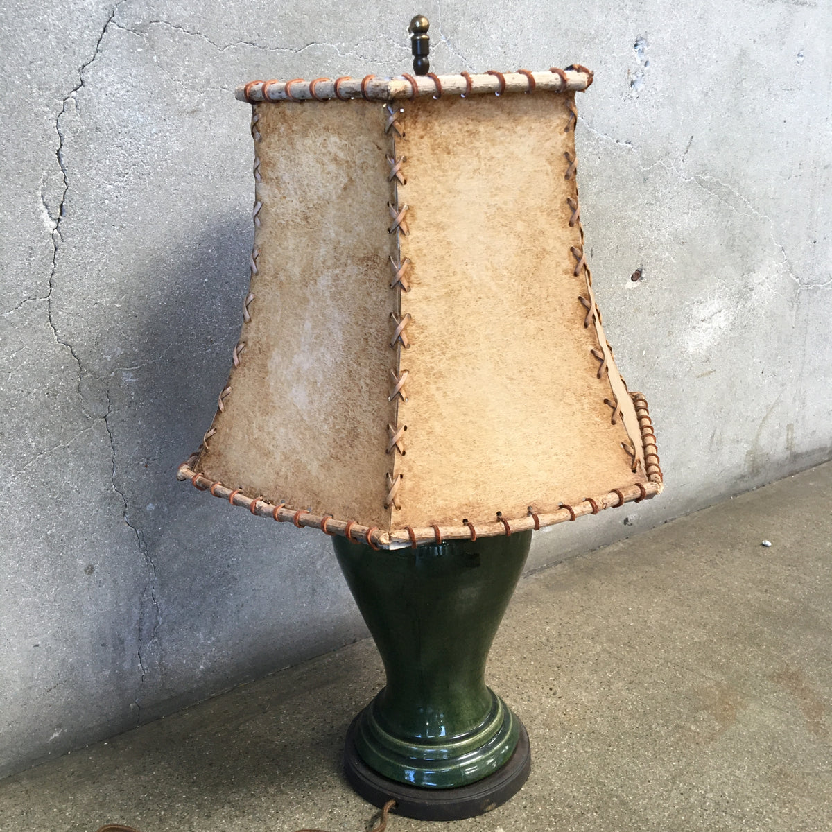 Bauer Pottery Lamp with New Artisan Shade