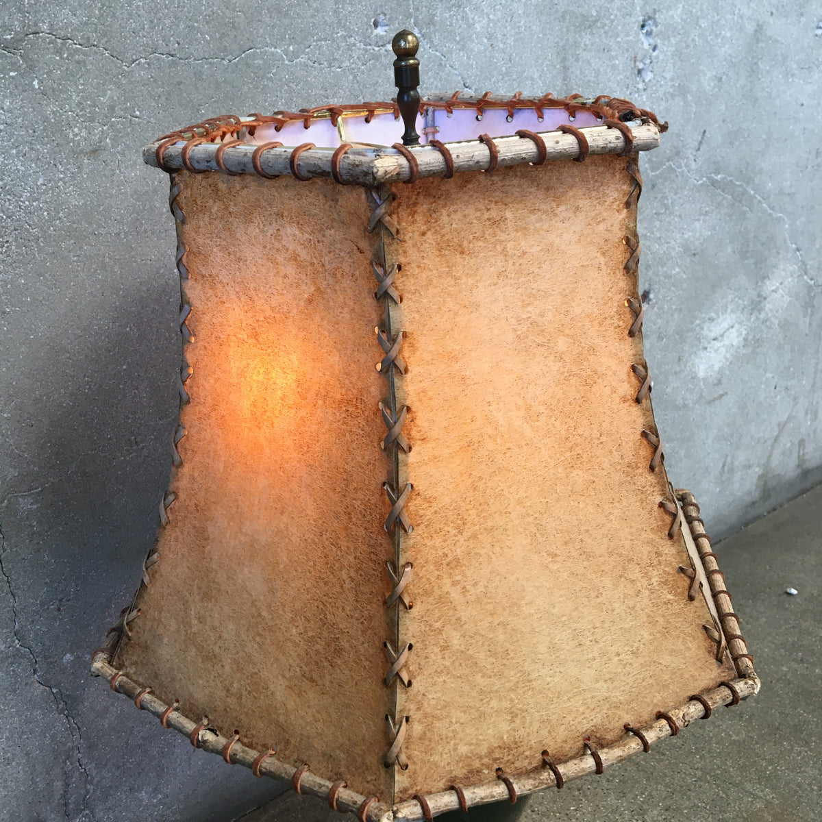 Bauer Pottery Lamp with New Artisan Shade