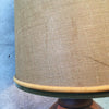 Mid Century Modern Round Table Lamp with Polychrome Crackled Colors