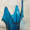 Vintage Viking Glass Mid Century Modern Blue Glass Vase