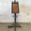 1920s Iron Polychrome Table Lamp Custom Iron / Mica Shade