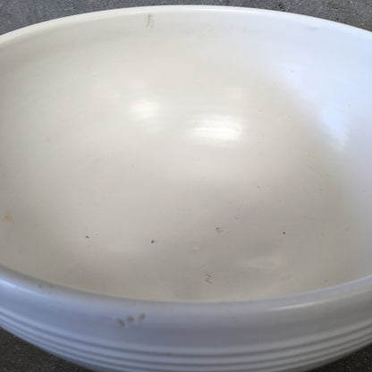 White Pacific Footed Punch Bowl