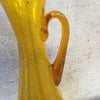 Vintage Blenko Crackle Yellow/Amber Pitcher