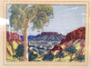 Watercolor by Famous Aboriginal Artist Keith Namatjira c. 1958