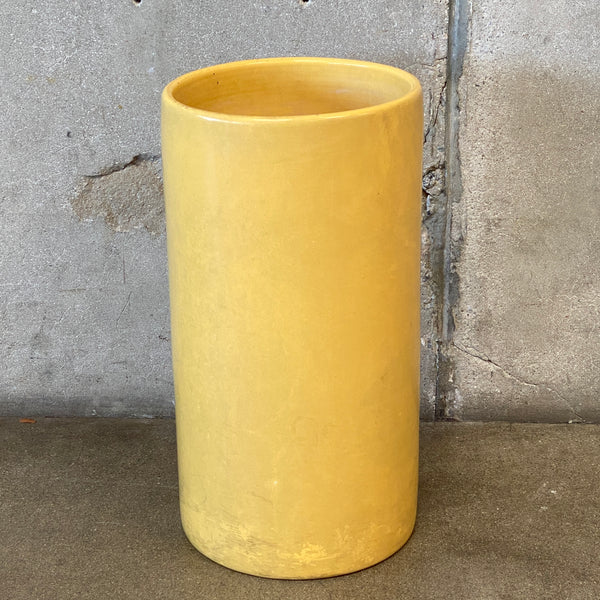 Tall Yellow Cylinder Planter/Umbrella Stand