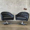 Mid Century Chromecraft Star Trek Style Lounge Swivel Chairs