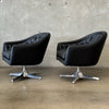 Mid Century Chromecraft Star Trek Style Lounge Swivel Chairs