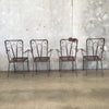 Set of Four Wrought Iron Patio Chairs