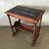 1920's Mahogany Book Table with Black Marble Top