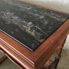 1920's Mahogany Book Table with Black Marble Top