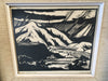 Pair of California Woodblock Prints - Calico Mountains & Pala Mission