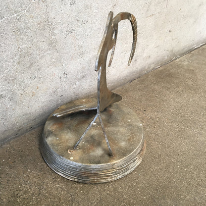 Brutalist Aries Metal Sculpture