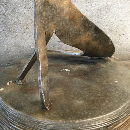 Brutalist Aries Metal Sculpture