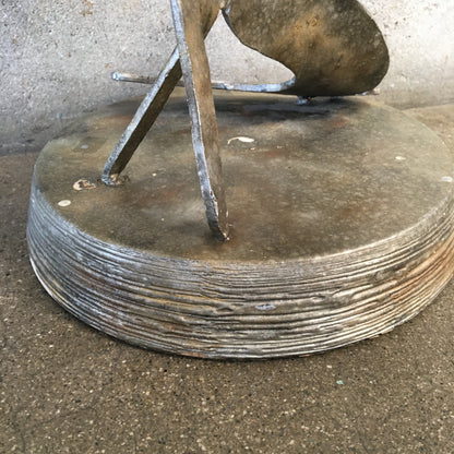Brutalist Aries Metal Sculpture