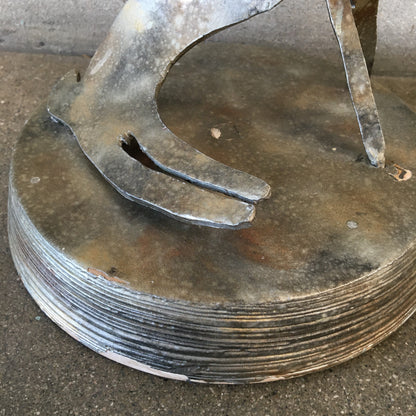 Brutalist Aries Metal Sculpture