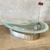 Vintage Industrial Style Heavy Steel Glass Coffee Table