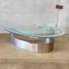 Vintage Industrial Style Heavy Steel Glass Coffee Table