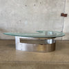 Vintage Industrial Style Heavy Steel Glass Coffee Table