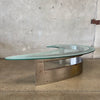 Vintage Industrial Style Heavy Steel Glass Coffee Table